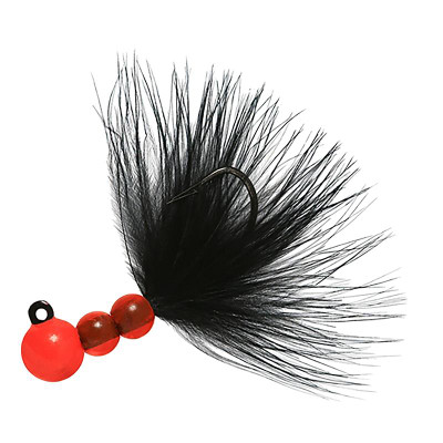 Hawken Beau-Mac Marabou Steelhead Jig Flame-Black