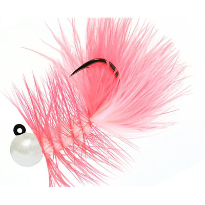 Hawken Woolly Bugger Jig Pearl Head-White-Pink