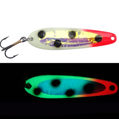 Moonshine Lures RV Jigging Spoon Glow Bloody Nose