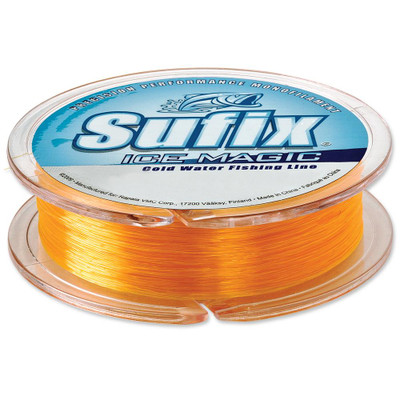 Sufix Magic 8lb Monofilament Ice Fishing Line Neon Orange