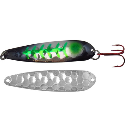 Double UV Green Dolphin Salmon Whisperer Spoon – Bago Lures