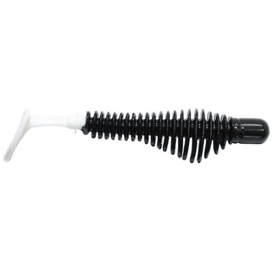 B Fish N Tackle AuthentX Pulse-R Paddle Tail Black-White Tail