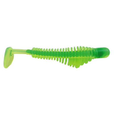 B Fish N Tackle AuthentX Pulse-R Paddle Tail Chartreuse-Green Core