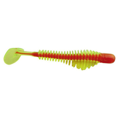 B Fish N Tackle AuthentX Pulse-R Paddle Tail Chartreuse-Orange Core