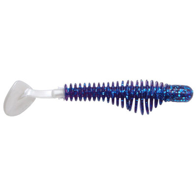 B Fish N Tackle AuthentX Pulse-R Paddle Tail Electric Blue-Pearl Tail