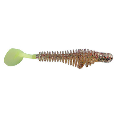 B Fish N Tackle AuthentX Pulse-R Paddle Tail GoldCracker-Chartreuse Tail