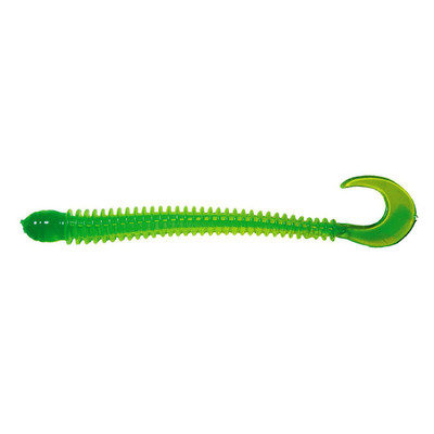 B Fish N Tackle Ringworm Chartreuse Green Core