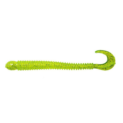 B Fish N Tackle Ringworm Chartreuse Silver White Core