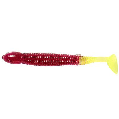 B Fish N Tackle Paddle Tail Purple Chartreuse Tail