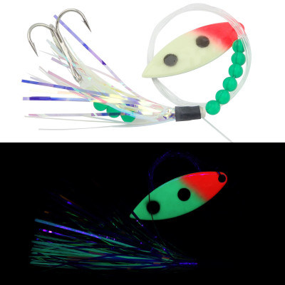 Moonshine Lures Trolling Fly Glow Bloody Nose