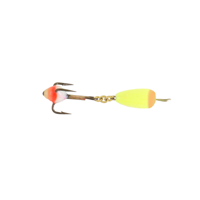 Clam Dropper Spoon Chartreuse-Orange Glow