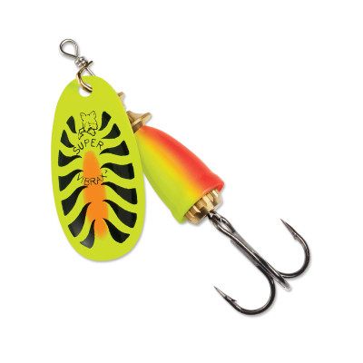 Blue Fox Classic Vibrax Spinner Pink Scale Chartreuse Tip UV; 4