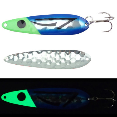 Moonshine Lures Half Moon Spoon - Silver Flounder