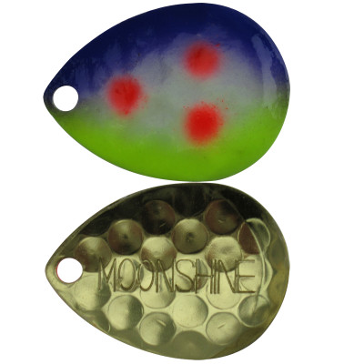  Moonshine Lures Colorado Blade Size #5 Original Series Glow  Bloody Nose Chrome Back 3 Blades Per Package : Sports & Outdoors