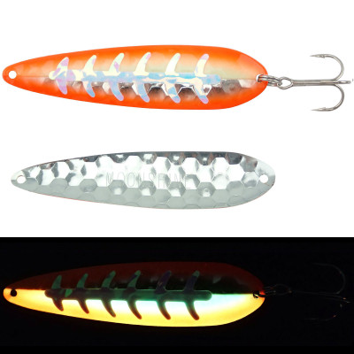 Moonshine Lures Half Moon Spoon Orange Slice