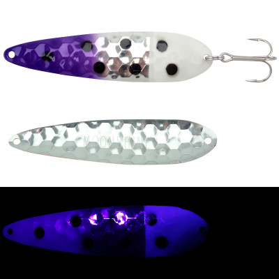 Moonshine Lures Half Moon Spoon Purple Knight