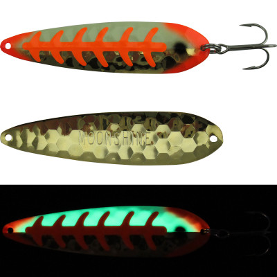 Moonshine Lures Half Moon Spoon - Green Shorts