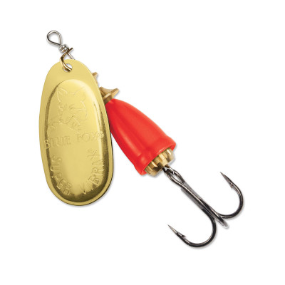 Blue Fox Vibrax Spinner - Gold/Fluorescent Red / 3