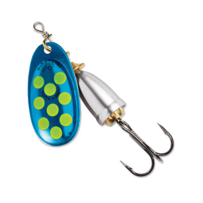 Blue Fox Classic Vibrax Spinner Blue-Fluorescent Yellow-Silver UV