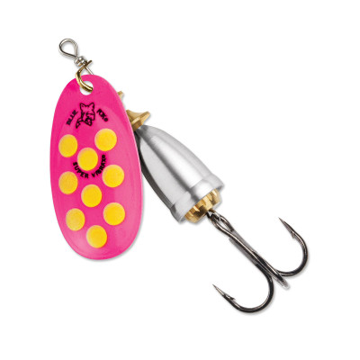 Blue Fox Classic Vibrax Spinner - Hot Pink/Fluorescent Yellow/Silver