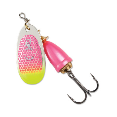 Blue Fox Classic Vibrax Spinner Pink Scale Chartreuse Tip UV