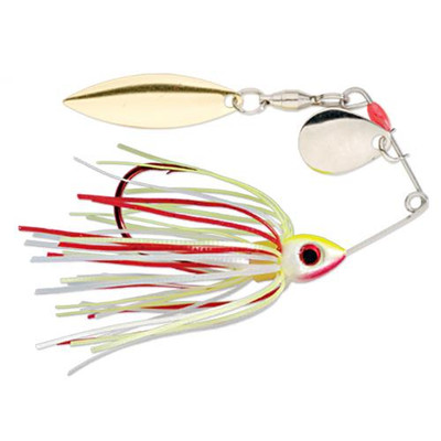 Strike King Bleeding Bait Mini-King Spinnerbait Chartreuse-White