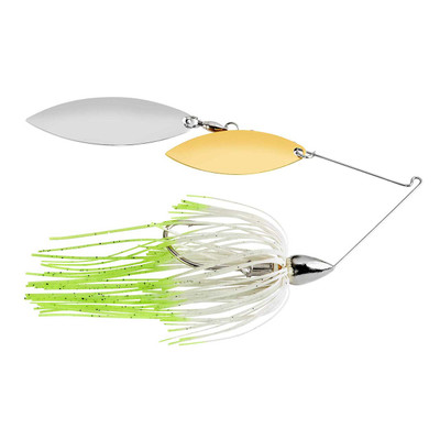 War Eagle Double Willow Spinnerbait Hot White Shad