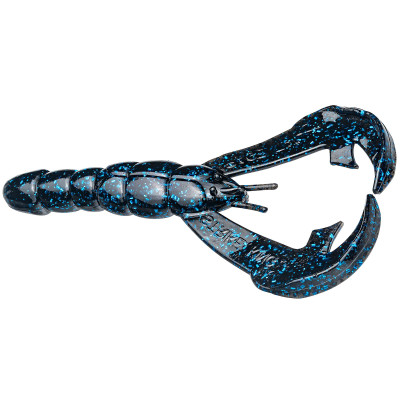 Strike King Rage Tail Craw Soft Bait Black-Blue Flake