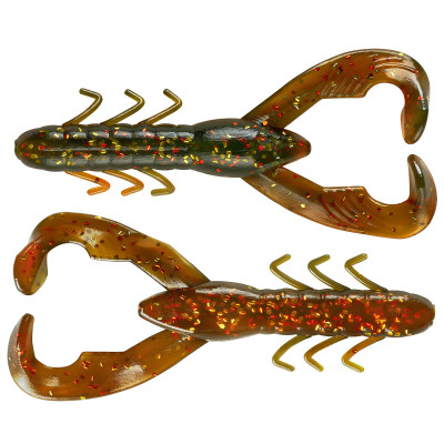 YUM 3.5” Christie Craw Bass Fishing Crawfish, Watermelon Candy, 8pk.  YUMCW333