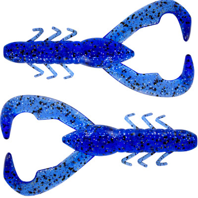 Yum Lures Christie Craw Bulk Pack Black/Blue Flake 3 1/2 inch (YCW3BK21-30)