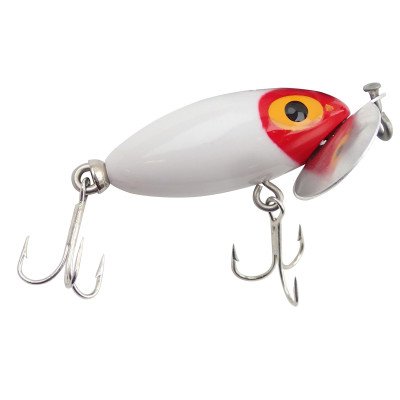 Arbogast Jointed Jitterbug - White/Red Head - 2 1/2, Topwater Lures -   Canada