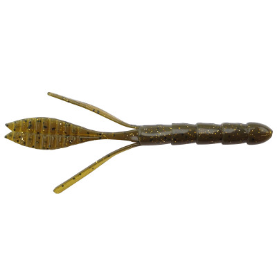 Zee Bait Co. Bamboo Bomber S Soft Bait Green Pumpkin Magic-Gold Black Flake