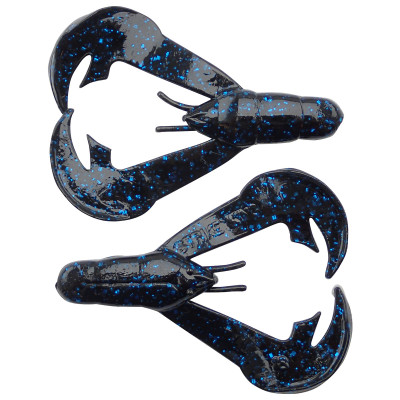 Strike King Rage Tail Chunk - Black Blue Flake