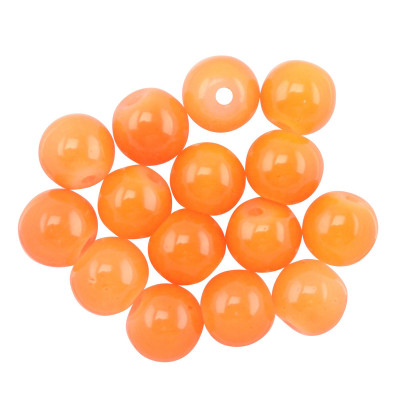 UV Fishing Premium Trout/Salmon/Steelhead Beads 8mm 25 blood vein orange