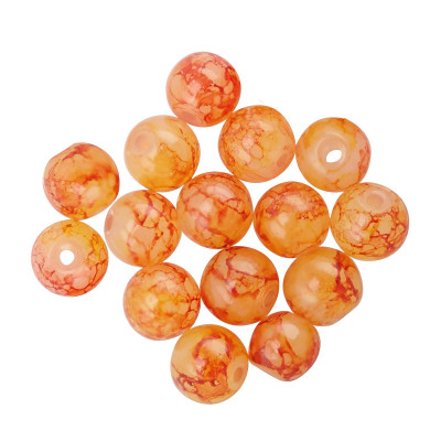 CREEK CANDY BEADS Electric Orange 6mm/8mm SINKZ (15 pack)