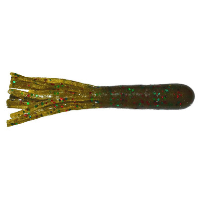 Big Bite Baits Salt Tube Green Pumpkin Pepper; 2.5 in.