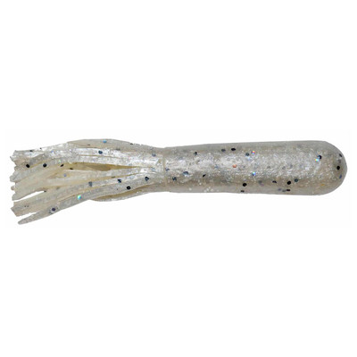 Big Bite Baits Salt Tube White-Silver-Black Flake