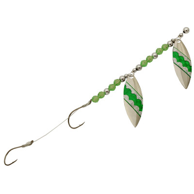 Challenger Three-D Tandem Willow Leaf Worm Harness Green - Silver