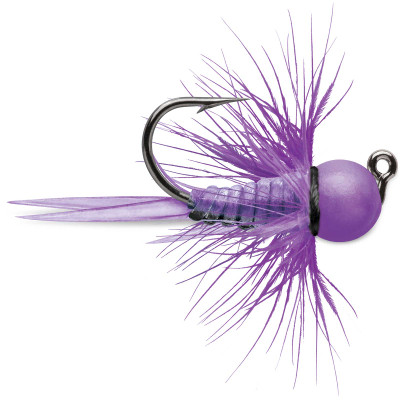 VMC Tungsten Bullfly Jig Glow Purple