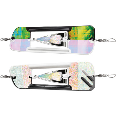 Luhr Jensen Coyote Cyclone Flasher Cop Car Crack Glow Moon Jelly