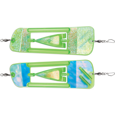 Luhr Jensen Coyote Cyclone Flasher Fish Candy Chartreuse Moon Jelly UV