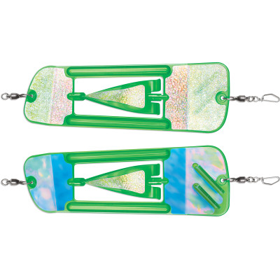 Luhr Jensen Coyote Cyclone Flasher Green Crack Glow Moon Jelly