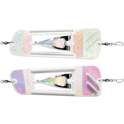 Luhr Jensen Coyote Cyclone Flasher White Crack Glow Moon Jelly