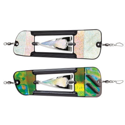 Luhr Jensen Coyote Cyclone Flasher Black Crack Glow Moon Jelly