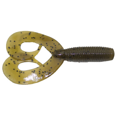 Yamamoto Double Tail Grub Green Pumpkin w/ Black Flake