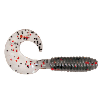 Kalin's Lunker Grub Soft Bait Smoke Red Flake Salt Pepper