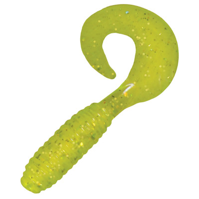 Kalin's Chartreuse & Hologram Lunker Grub - 5