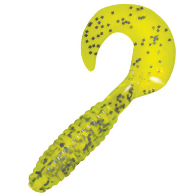 Kalin's Lunker Grub Chartreuse Salt & Pepper 5