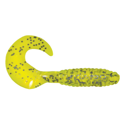 Kalin's Lunker Grub Soft Bait Chartreuse Salt Pepper