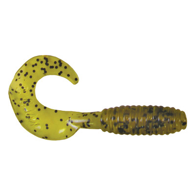 Kalin's Lunker Grub Soft Bait Avocado Green Salt Pepper